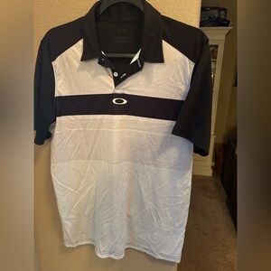 Oakley Men's Polo Shirt in Black and White